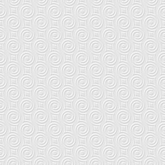 Wall Mural - 3d Grey Stylish seamless pattern with swirls