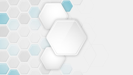 Poster - Abstract wallpaper or pc desktop vector easy editable background with hexagonal structure.