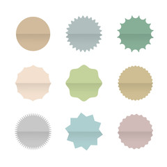 Poster - Paper Blank Stickers and Tags Isolated on White Background