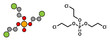 TCEP [tris(2-chloroethyl) phosphate] molecule. 