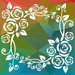 Wall Mural - green blue border