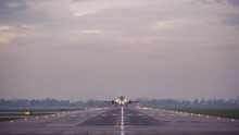 Airplane Taking Off Passing Over Head  At Bologna Airport,tracking Shot,bologna Airport 