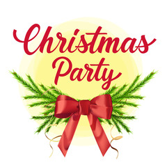 Wall Mural - Christmas Party Lettering