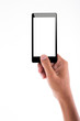© hin255 - Hand holding smartphone with isolated background