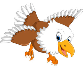 Wall Mural - Cute eagle cartoon 