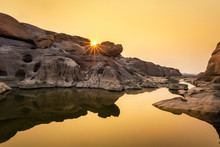 Beautiful Sunset Scene Unseen Thailand Grand Canyon Sam Pan Bok