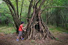 Cabane Forêt Tipi Construction Enfant Aventurier Jeu Garçon Bo