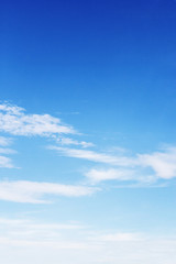 Wall Mural - Fantastic soft white clouds against blue sky background