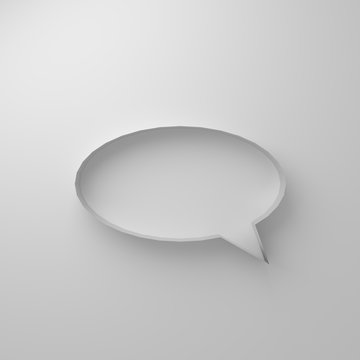 3d rendering of speech bubble