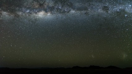 Wall Mural - Time Lapse of the stars moving across the night sky. Shot in Namibia.
