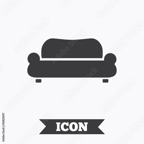 Comfortable sofa icon. Modern couch symbol. Stock Vector Adobe Stock