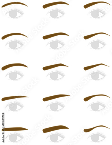 女性の眉毛の形 トリミング Stock Vector Adobe Stock