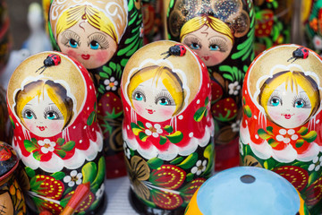 Wooden dolls matreshka