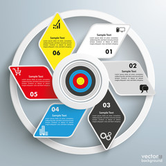 Wall Mural - target rhombus cycle infographic