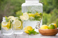 Fresh Homemade Lemonade With Ice