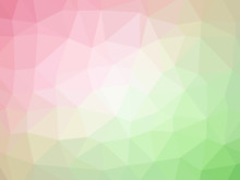 Abstract Green Pink Gradient Polygon Shaped Background