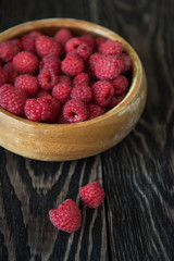 Wall Mural - Fresh ripe raspberry