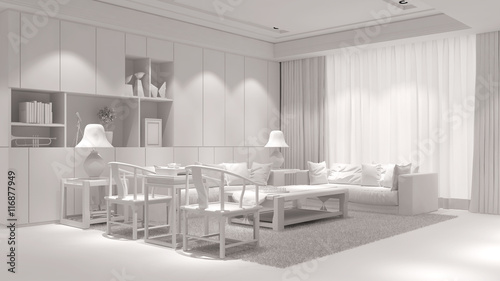 Wohnzimmer Im Loft Ganz In Weiss Kaufen Sie Diese Illustration Und Finden Sie Ahnliche Illustrationen Auf Adobe Stock Adobe Stock