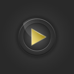 Poster - Black button play.