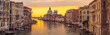 Venice city and canal with sunrise view panorama