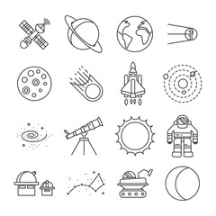 Wall Mural - Space Universe Isolated Icon Set