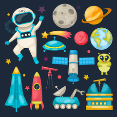 Wall Mural - Space Icon Set 