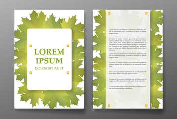 Wall Mural - Template brochure with foliages seasons colors