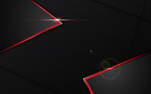 Abstract Black With Red Frame Template Layout Design Tech Concept Background