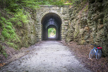 Katy Trail Tunnel And Bike