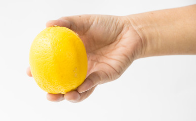 lemon in hand