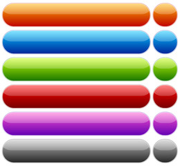 Poster - Set of buttons or banners with rounded corners