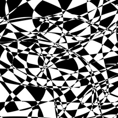 Poster - Random texture with alternating black and white shapes. Rough, c