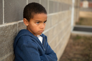 Wall Mural - Angry little boy.