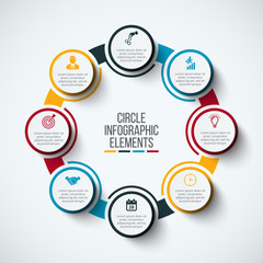 Aufkleber - Vector infographic design template.