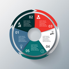 Aufkleber - Vector infographic design template.