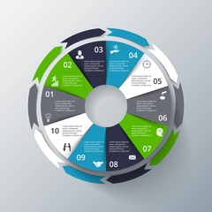 Aufkleber - Vector infographic design template.