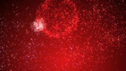 Wall Mural - loopable red, white and blue firework. perfect for your 4th of july or new year celebration.