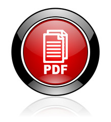 Fototapete - glossy vector pdf icon