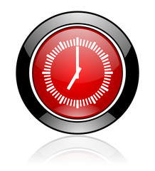 Poster - Glossy vector clock  icon