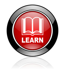 Fototapete - glossy learn vector icon