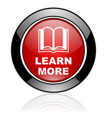 Fototapete - glossy learn more vector icon