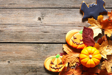 Wall Mural - Halloween homemade gingerbread cookies