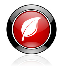 Poster - Red round vector icon