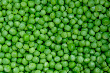 Fresh green peas background