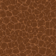 Vector seamless pattern - bio net. Brown nature square texture