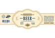 © Extezy - Vintage frame label. Gold sticker bottle beer