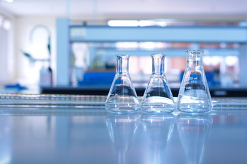 glassware in science lab