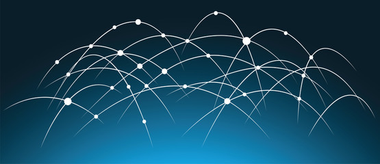Fototapete - Futuristic data network illustration