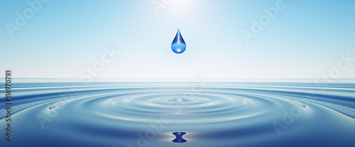 Wassertropfen im Ozean