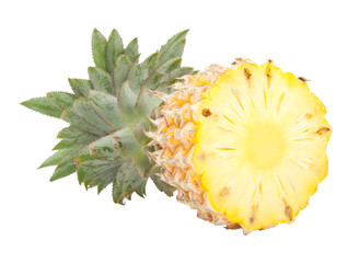 Wall Mural - pineapple with slices isolated